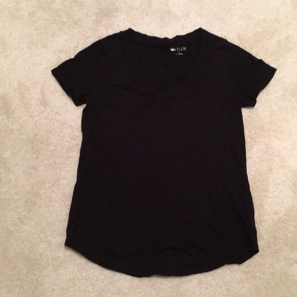 Black v-neck T-shirt